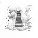 stairs to heaven tattoo design idea