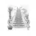 stairs to heaven tattoo design idea