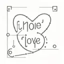 morse code a, solid love heart, semi colon, outline love heart, morse code j tattoo design idea
