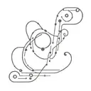 morse code a, solid love heart, semi colon, outline love heart, morse code j tattoo design idea