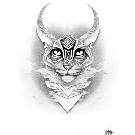 letters Nora in tribal style tattoo design idea