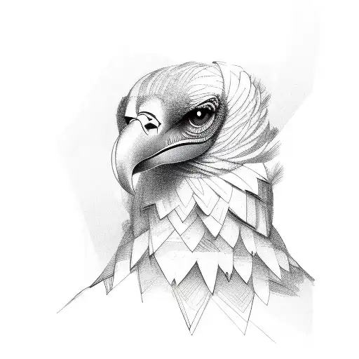 vulture bird tattoo design idea