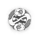 koi fish Yin and Yang with sakura trees around it tattoo design idea