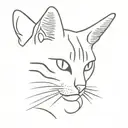 tabby cat tattoo design idea
