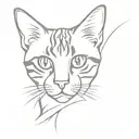 tabby cat tattoo design idea