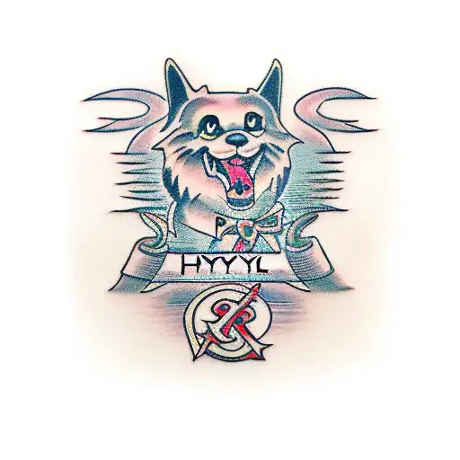 name initials of "HYL" tattoo design idea