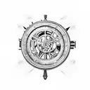 Steampunk clockwork gears tattoo design idea