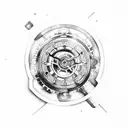 Steampunk clockwork gears tattoo design idea