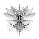 Mechanical dragonfly with intricate wings tattoo design idea