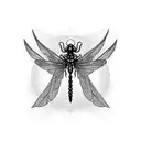 Mechanical dragonfly with intricate wings tattoo design idea