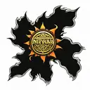 nirvana band logo tattoo design idea