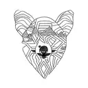 A minimalist tattoo of a geography-inspired design incorporating animals tattoo design idea