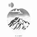 A mountain landscape with lyrics from a favorite song by The Weeknd incorporated into the design tattoo design idea