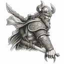 Viking warrior tattoo design idea