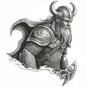 Viking warrior tattoo design idea