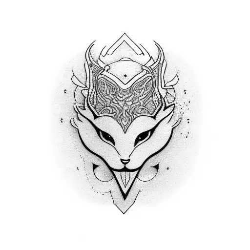 karma with a mirror tattoo design idea