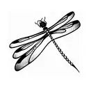 Dragonfly spine tattoo design idea