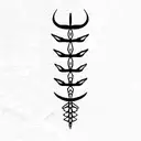 Dragonfly spine tattoo design idea
