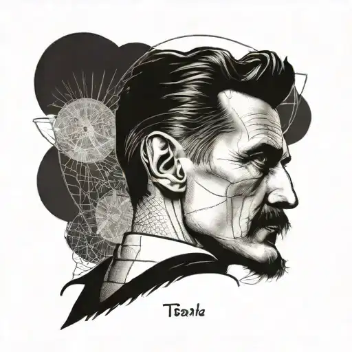 Nikola tesla  tattoo design idea