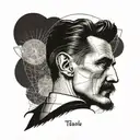 Nikola tesla  tattoo design idea