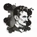 Nikola tesla  tattoo design idea