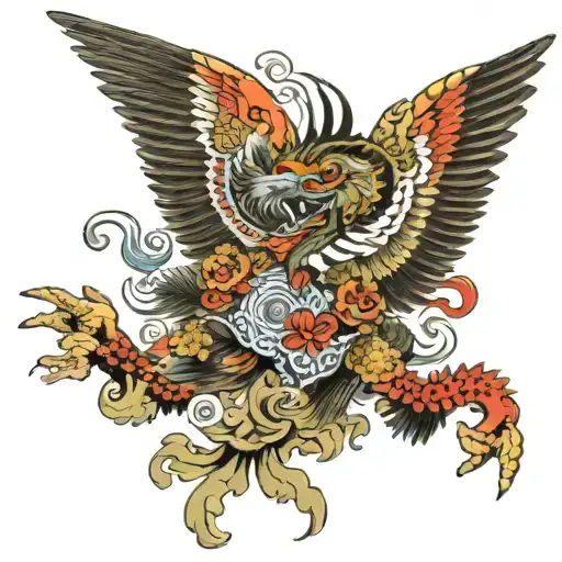 Serbian history surrounded tattoo design idea