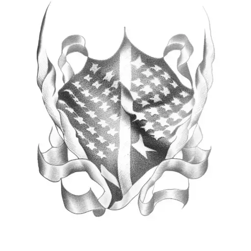 American flag sleeve  tattoo design idea