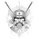 Serbian warrior tattoo design idea