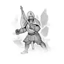 Serbian warrior tattoo design idea