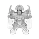 Serbian warrior tattoo design idea