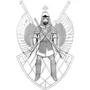 Serbian warrior tattoo design idea