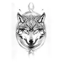 viking wolf tattoo design idea