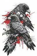 HUGIN AND MUNIN tattoo design idea