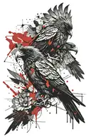 HUGIN AND MUNIN tattoo design idea