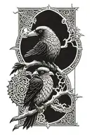HUGIN AND MUNIN tattoo design idea