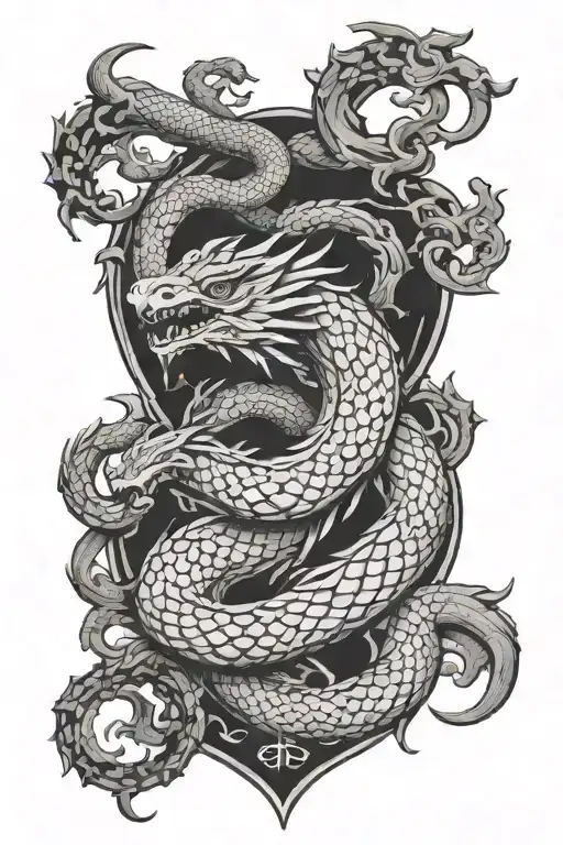 ygdrasil jormungandr tattoo design idea