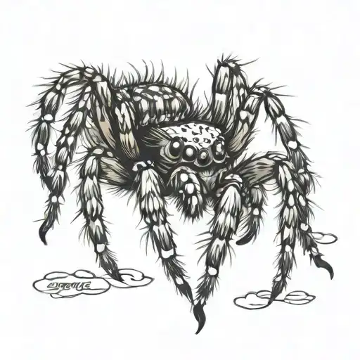 jumping spider jumping tattoo design idea