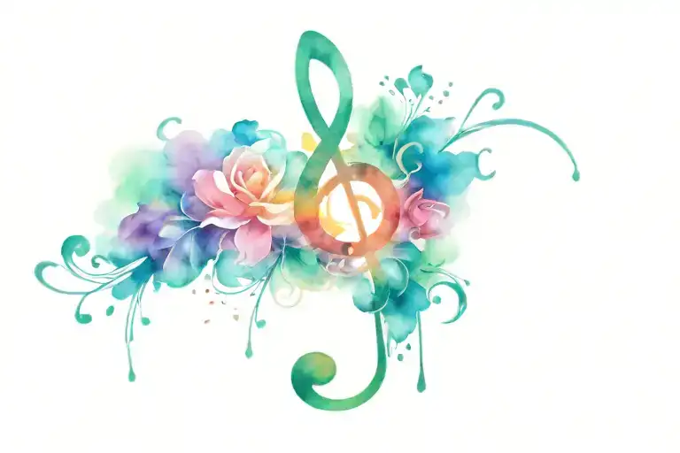 clef tattoo design idea