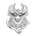 cute baphomet  tattoo design idea