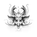 cute baphomet  tattoo design idea