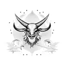 cute baphomet  tattoo design idea