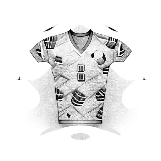 Football jersey with a unique pattern tattoo design idea