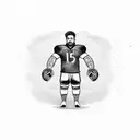 Football jersey with a unique pattern tattoo design idea