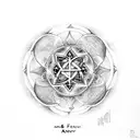 awen and four elements tattoo design idea