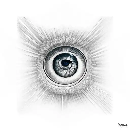 eye inside a triangle tattoo design idea