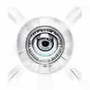 eye inside a bermudas triangle tattoo design idea