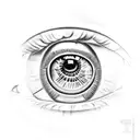 eye inside a bermudas triangle tattoo design idea