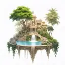 Hanging Gardens of Babylon tattoo design idea