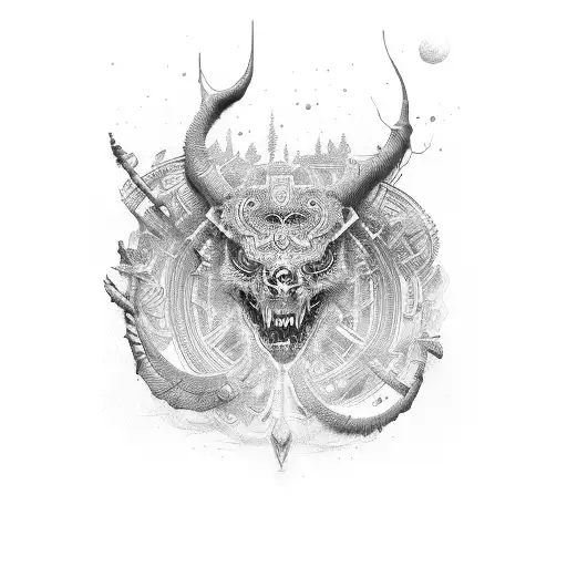 drill tattoo design idea