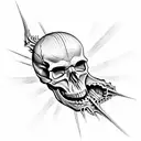 skull missing jaw giger  tattoo design idea